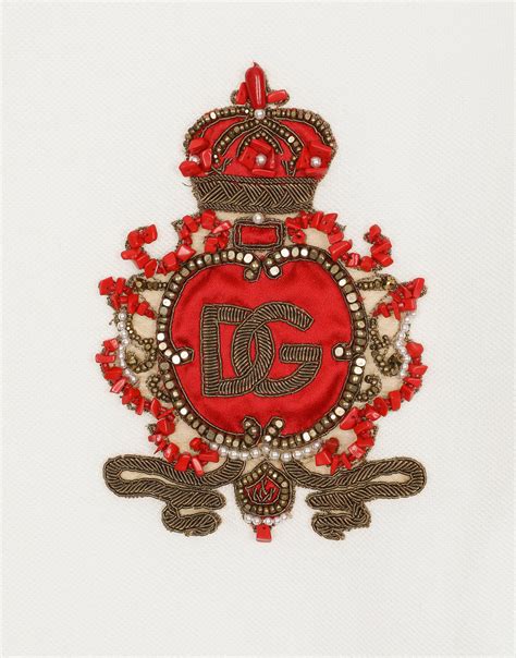 Cotton shirt with heraldic patch 